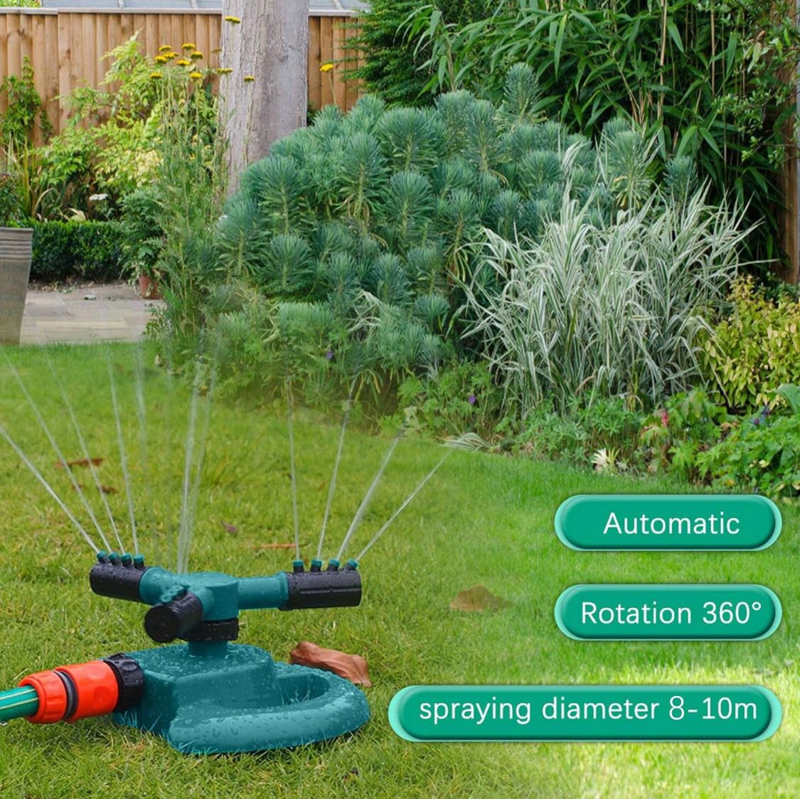 Aspersor rociador de jardin 360