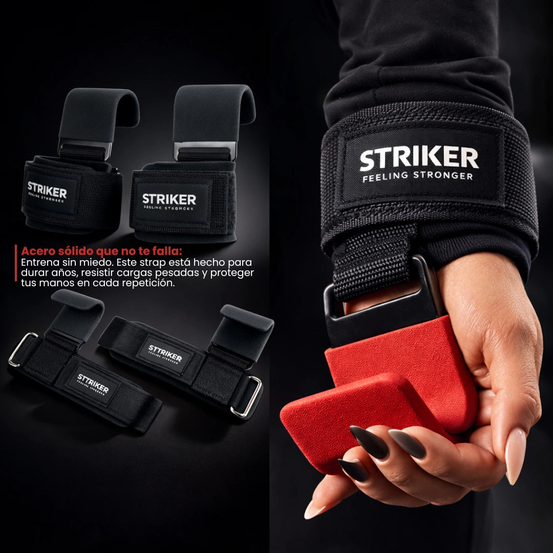Kit X2 Strap Gancho Pro - STTRIKER – Levanta Más Peso Sin Dolor