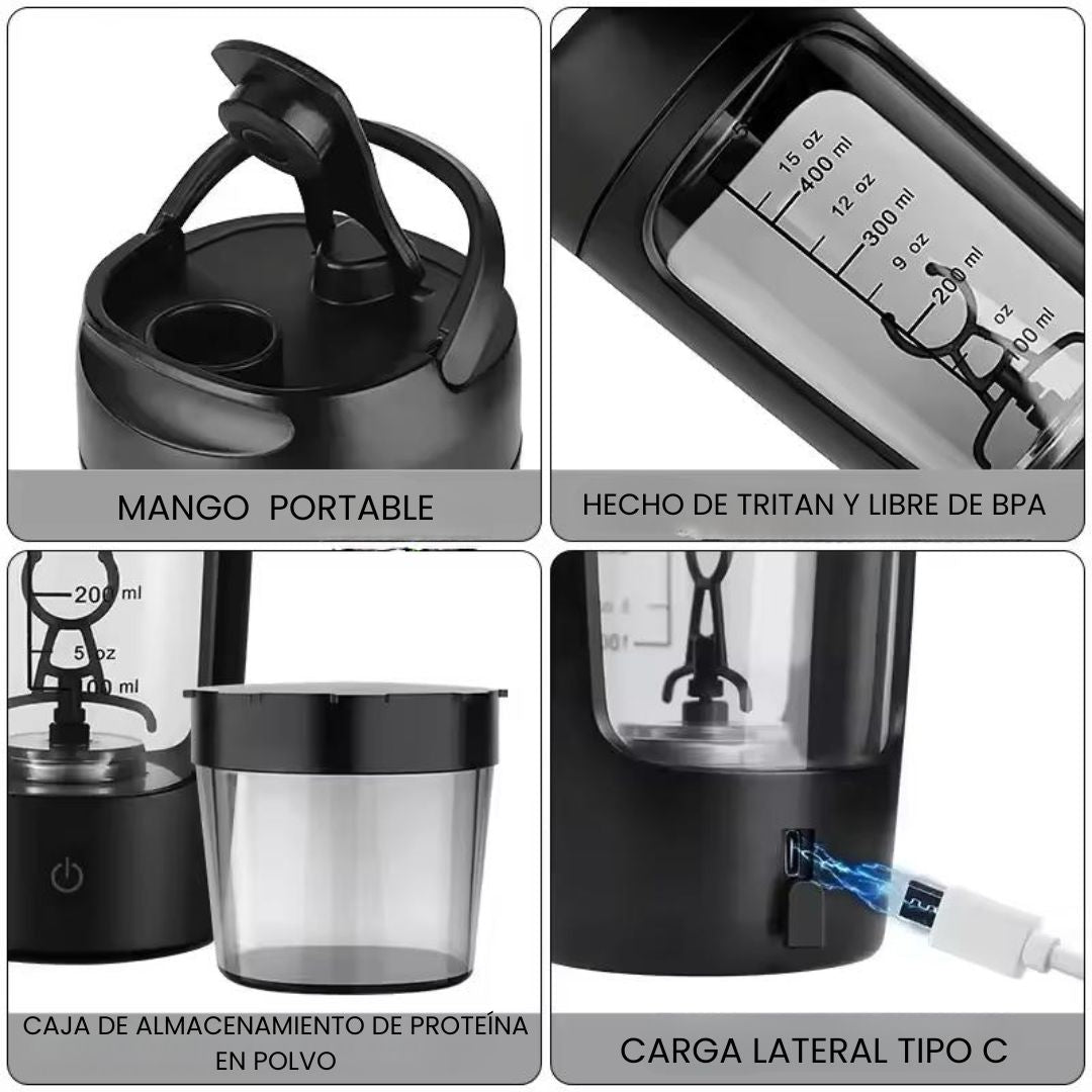 ShakerTurbo® - Batidora Eléctrica de Proteína en Polvo