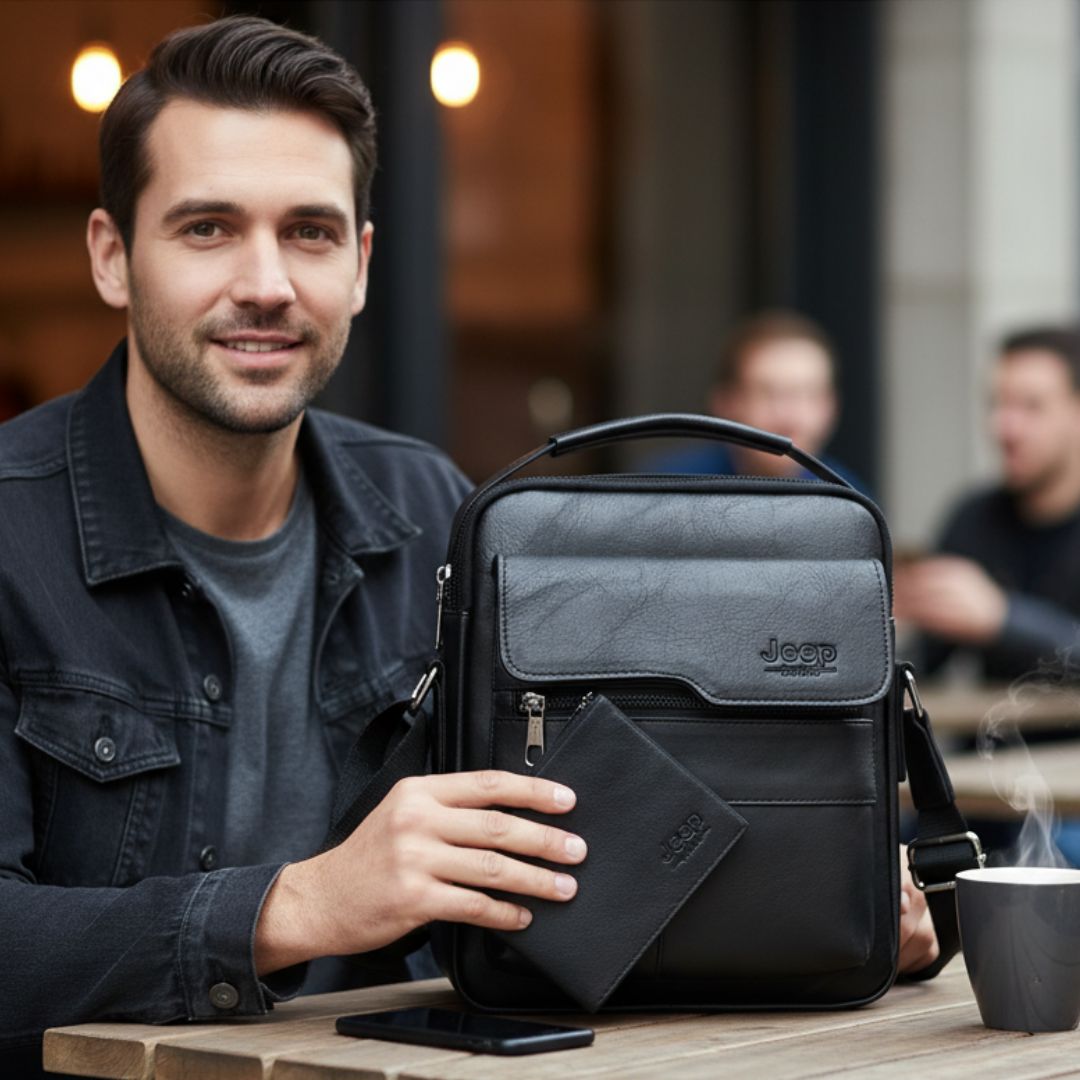 Jeep Business - Bolso Bandolero Para Hombre