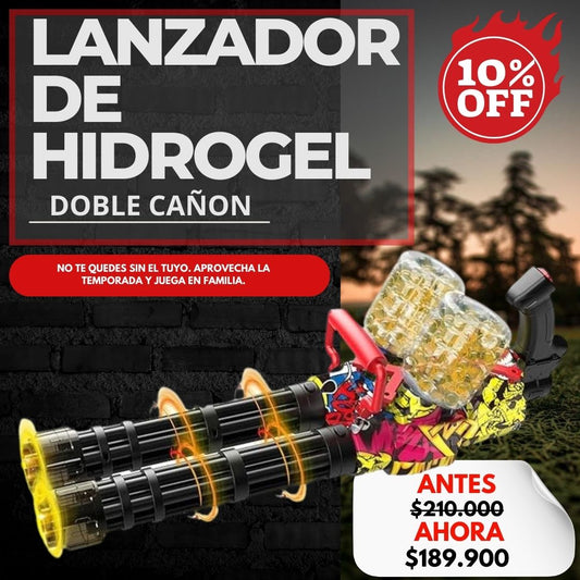 Rifle metralladora Tornado 360 Giratoria Lanza Bolas Hidro Gel