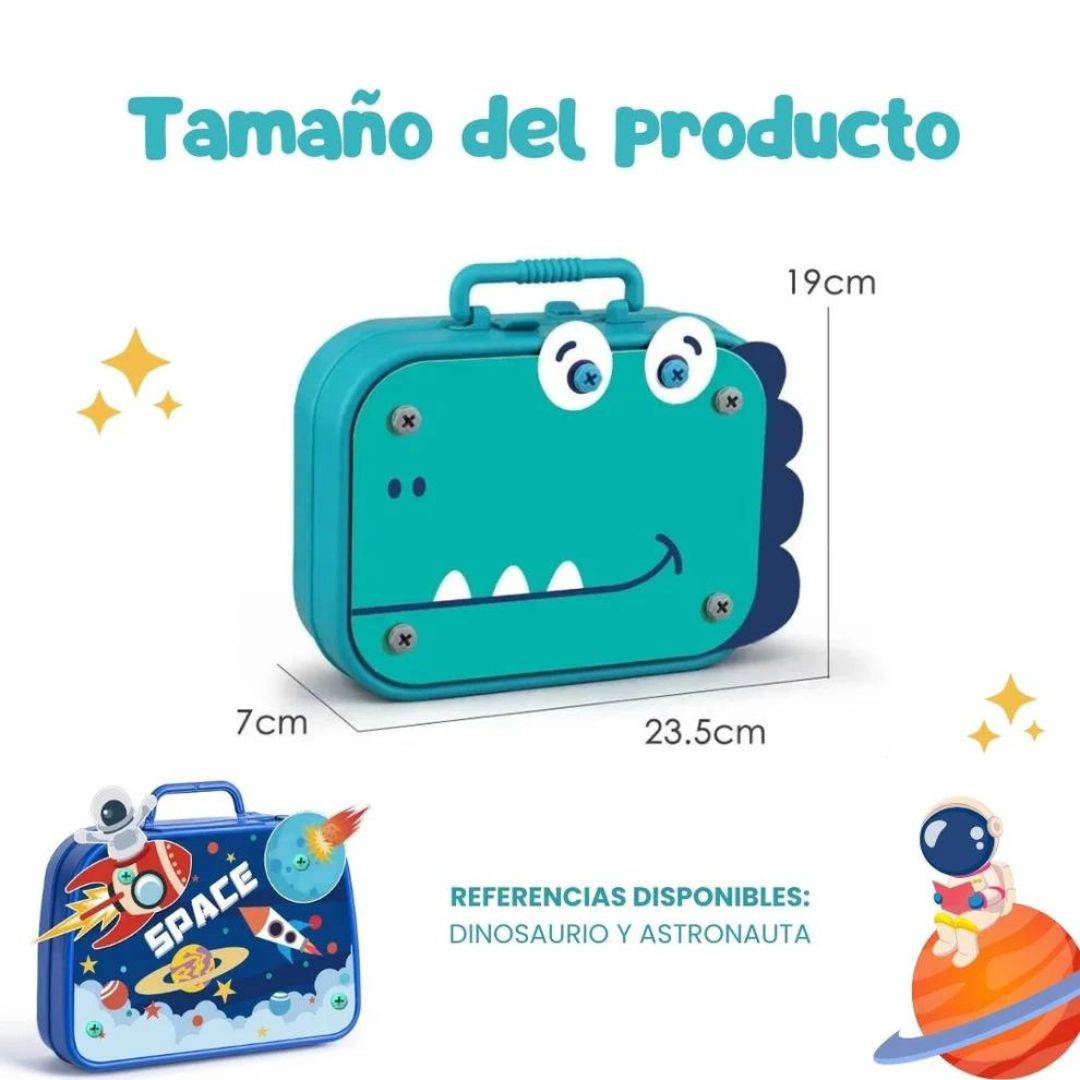 Smart Tools Montessori Kit - Juego STEM de construcción con taladro eléctrico (298 piezas Incluidas)