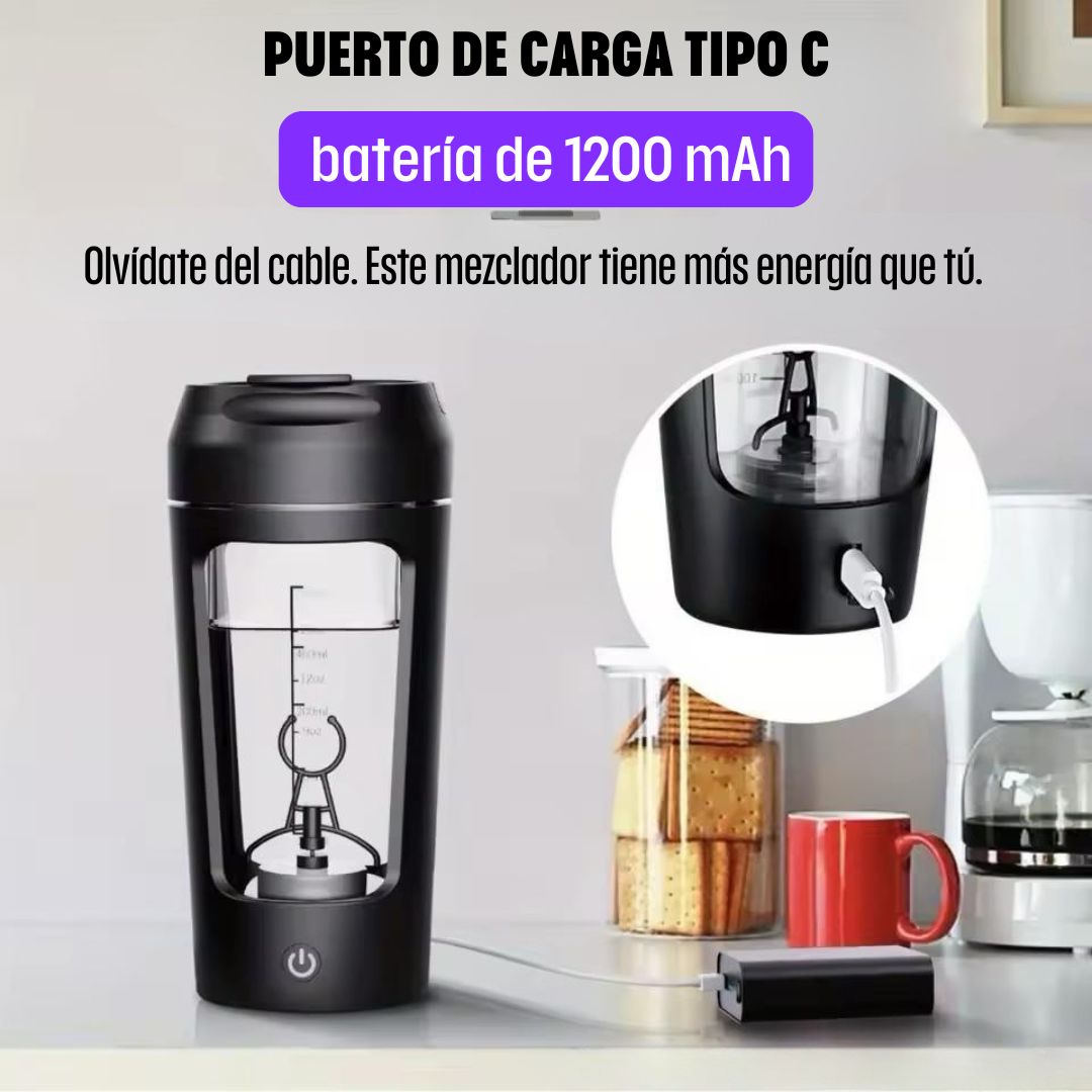 ShakerTurbo® - Batidora Eléctrica de Proteína en Polvo