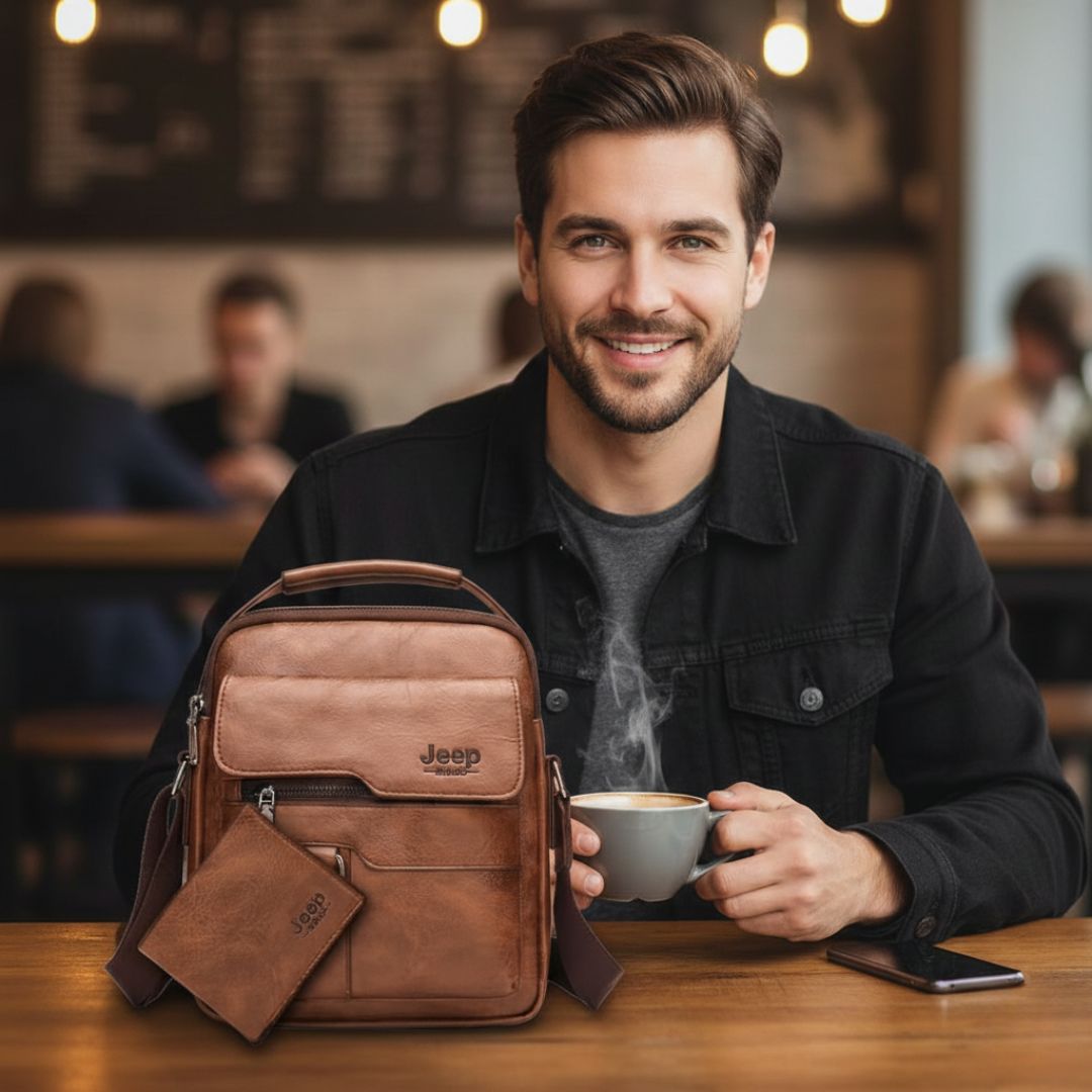Jeep Business - Bolso Bandolero Para Hombre