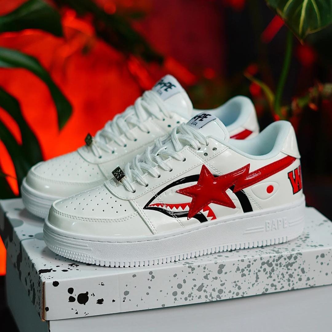 A Bathing Ape BAPE Sta Low Shark White
