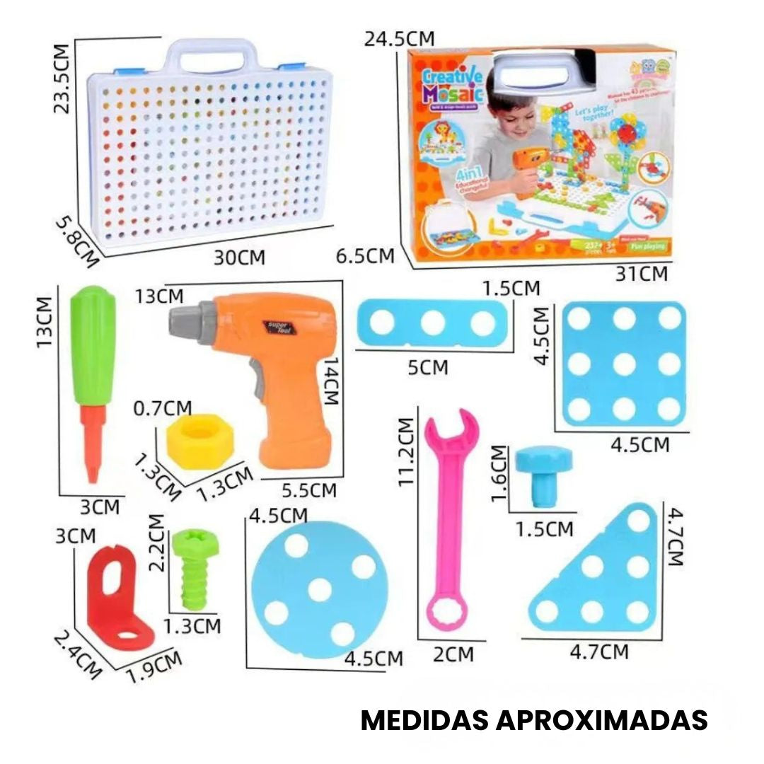 Rompecabezas Niños Taladro Juego Kit 151 Piezas