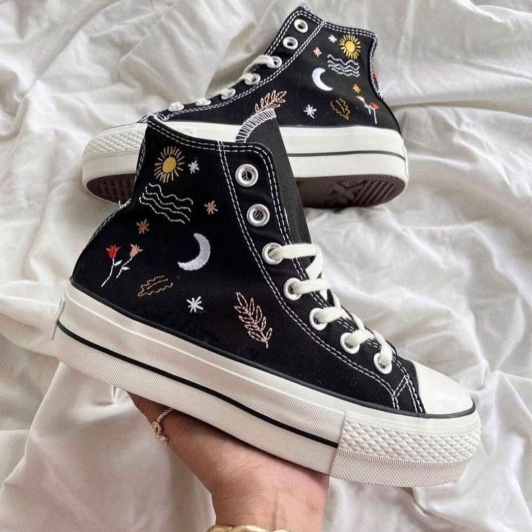 Converse Negras Plataforma
