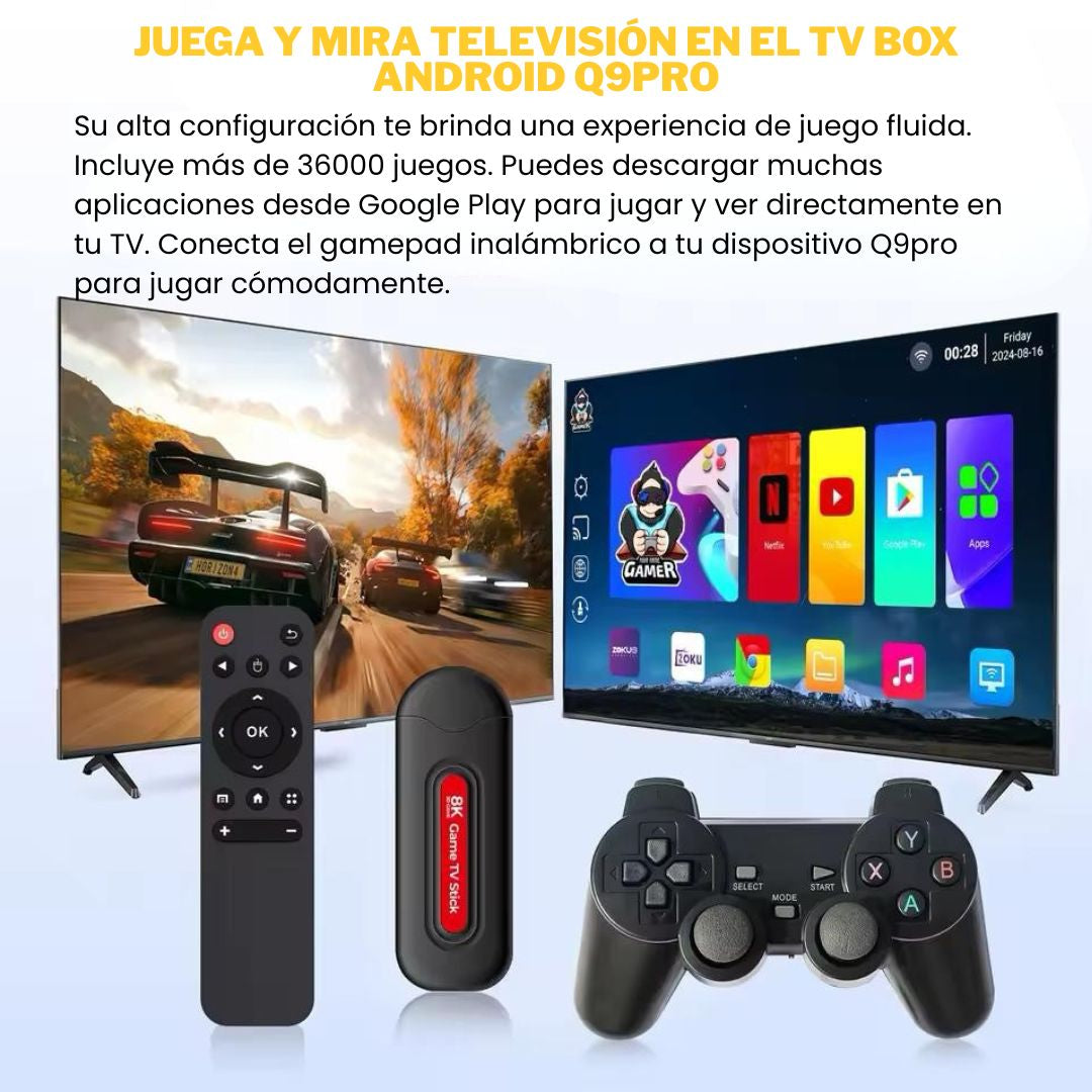 Game TV Stick 8K Ultra HD - Convertidor De TV A Smart