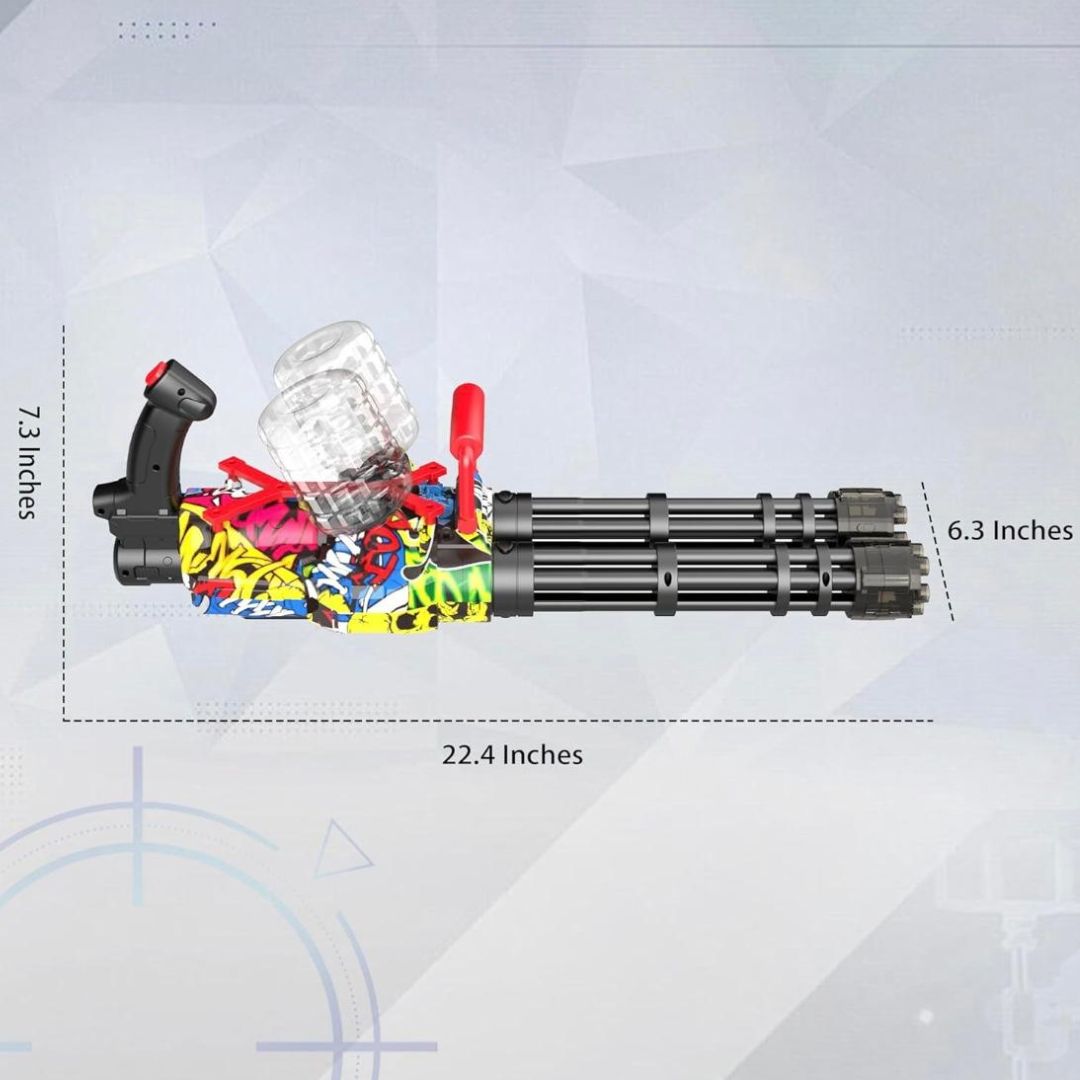 Rifle metralladora Tornado 360 Giratoria Lanza Bolas Hidro Gel
