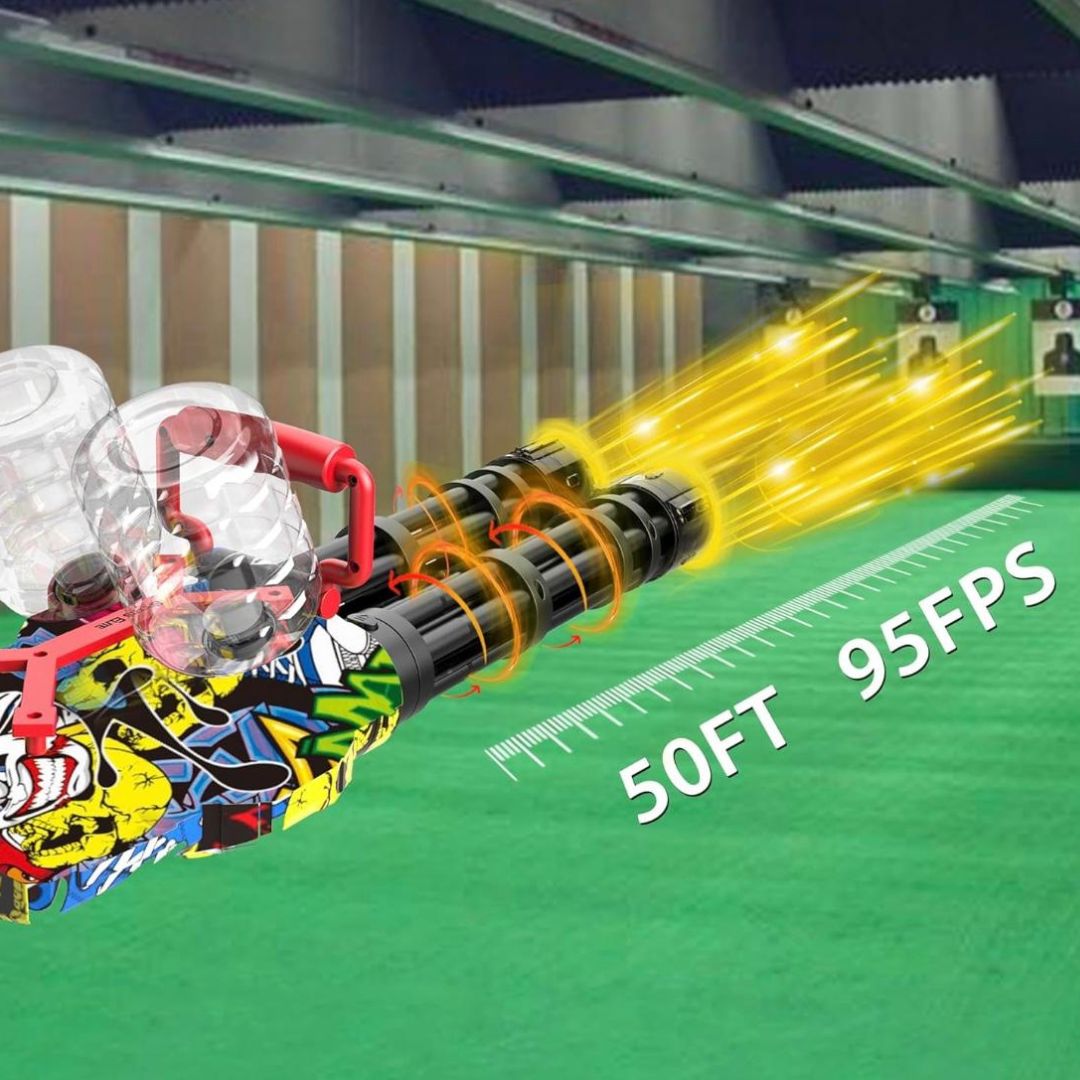 Rifle metralladora Tornado 360 Giratoria Lanza Bolas Hidro Gel