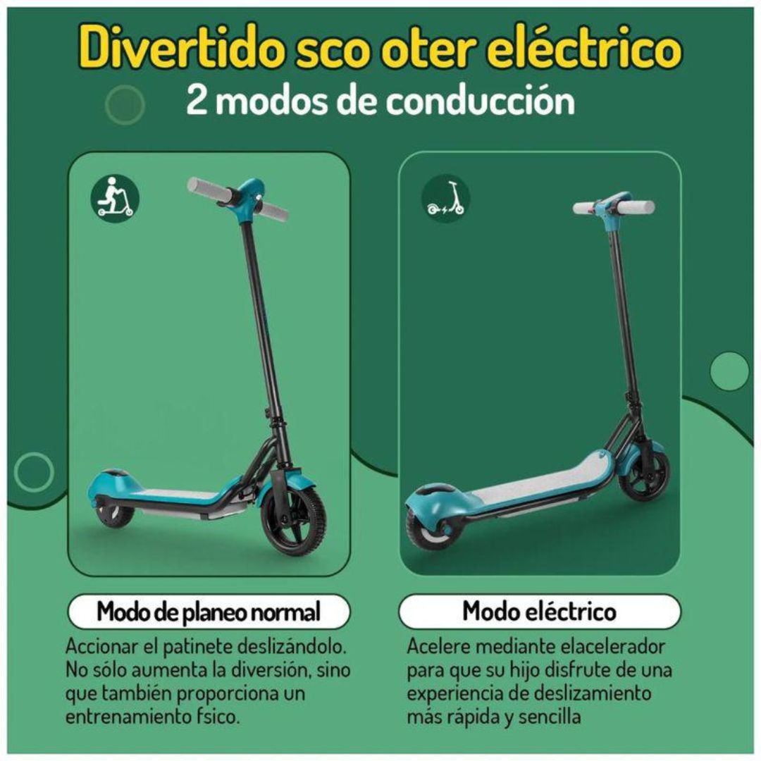 Scooter Electrica Bluetooth LED Para Niños y Adolescentes
