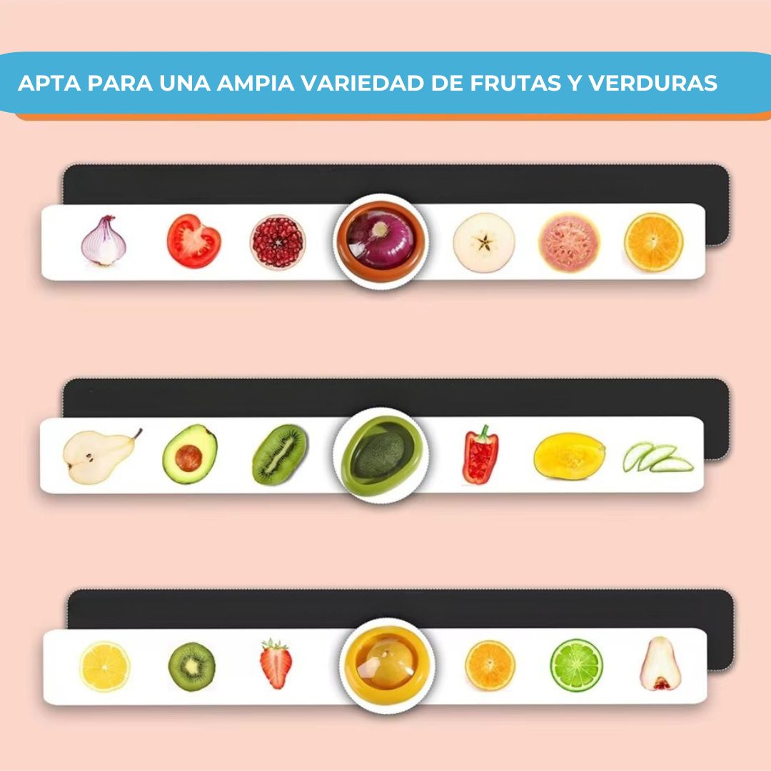 CAITOP® Set de 4 Recipientes de Silicona para Conservar Frutas y Verduras