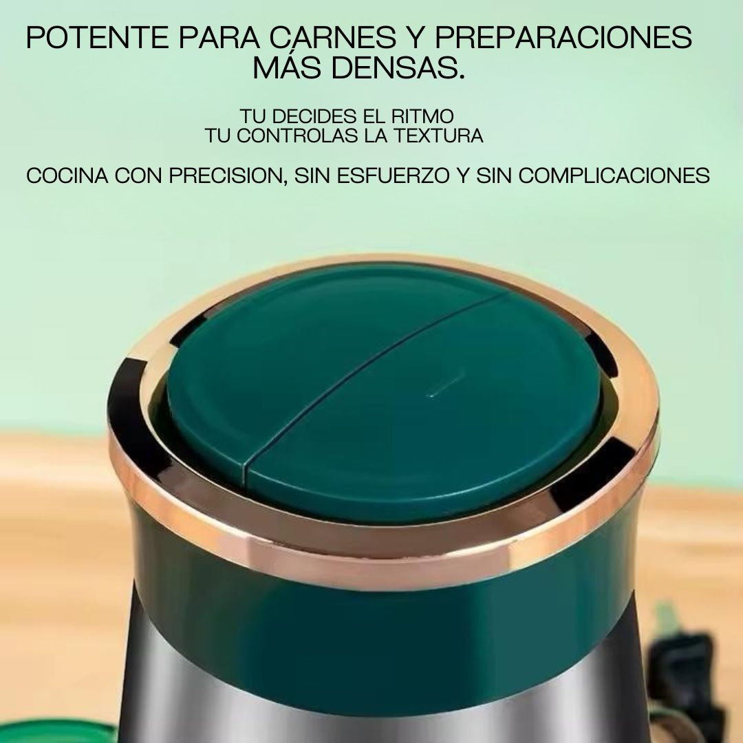 STEELCHOP 3L- Picadora Eléctrica de Acero Inoxidable con Doble Velocidad