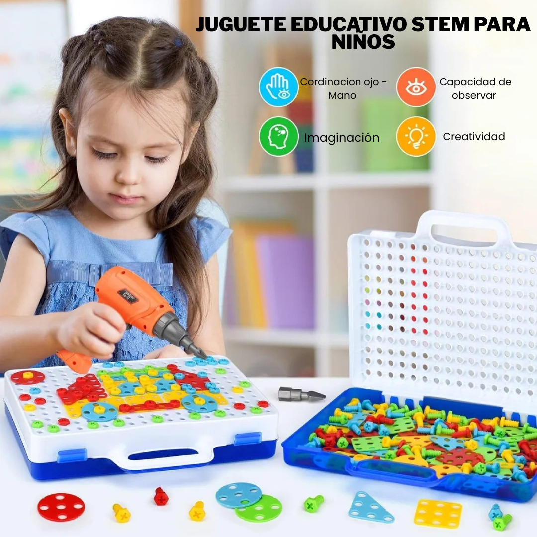 Rompecabezas Niños Taladro Juego Kit 151 Piezas