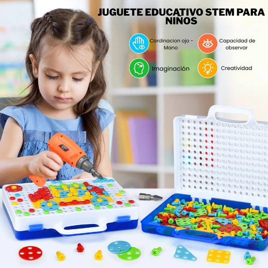 Rompecabezas Niños Taladro Juego Kit 151 Piezas