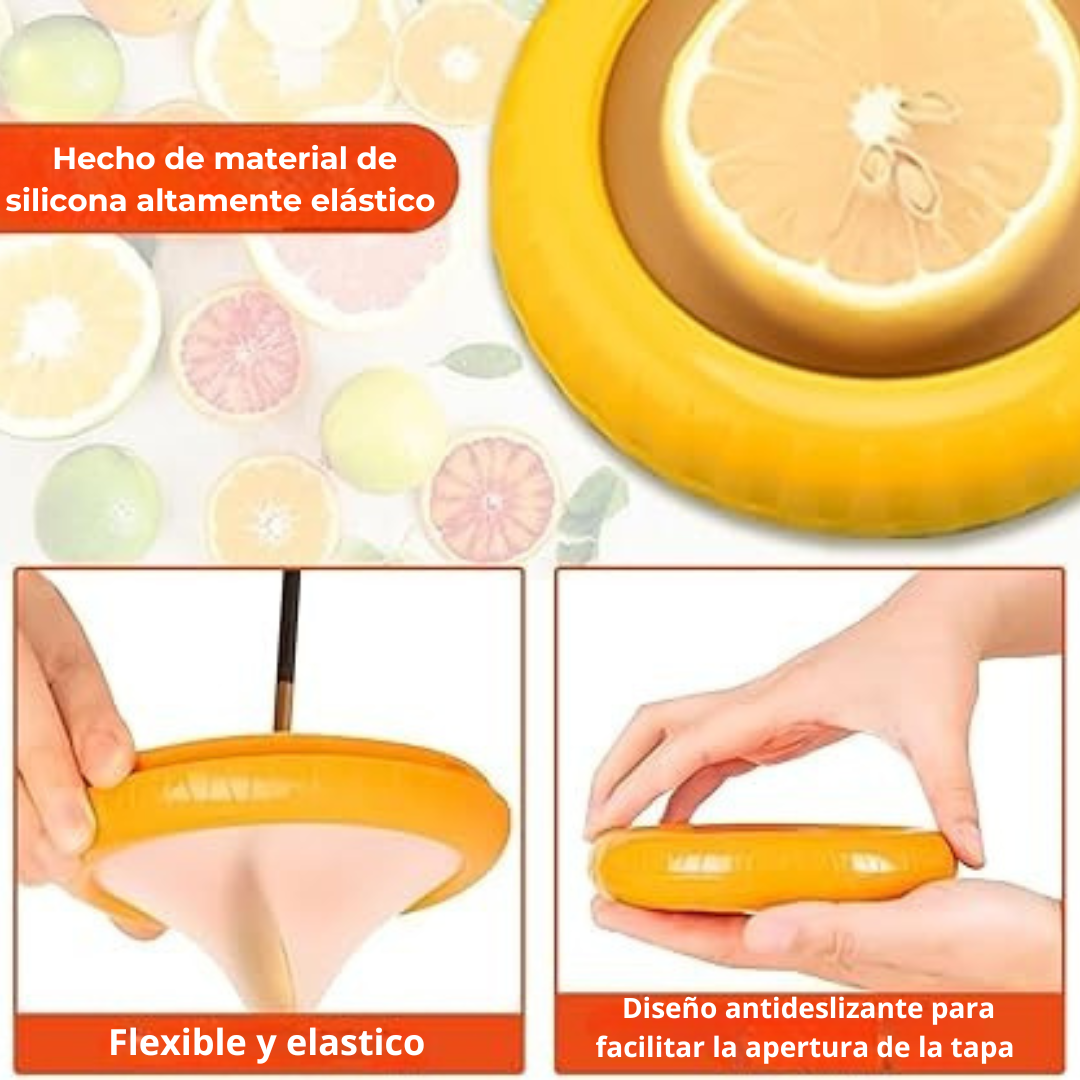 CAITOP® Set de 4 Recipientes de Silicona para Conservar Frutas y Verduras