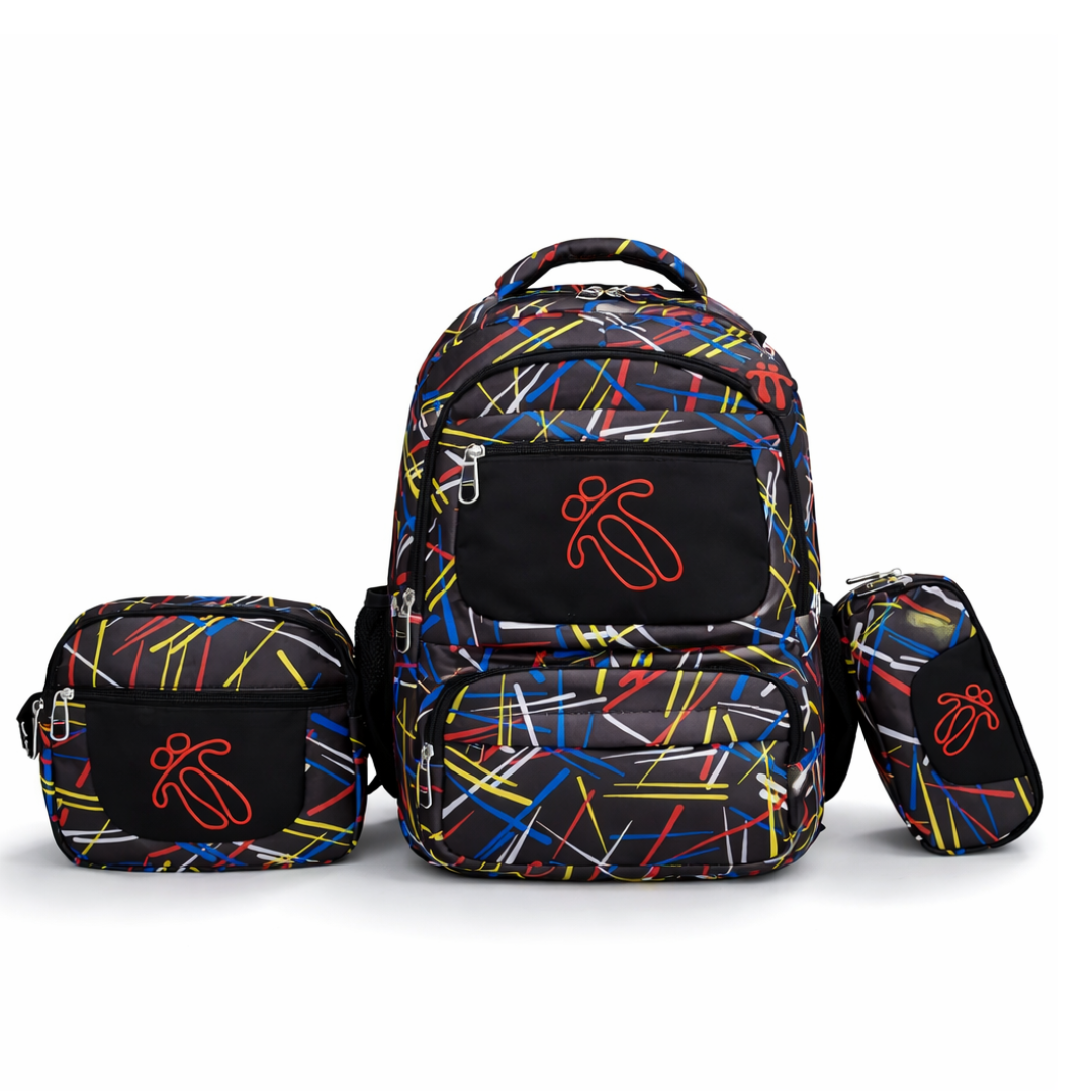 Set Escolar Totto 3 en 1  Mochila + Lonchera + Cartuchera