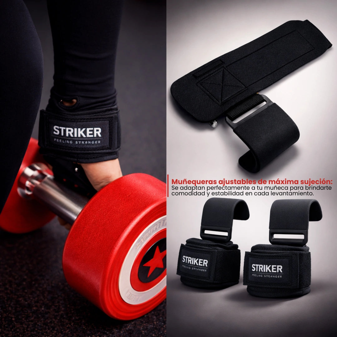 Kit X2 Strap Gancho Pro - STTRIKER – Levanta Más Peso Sin Dolor