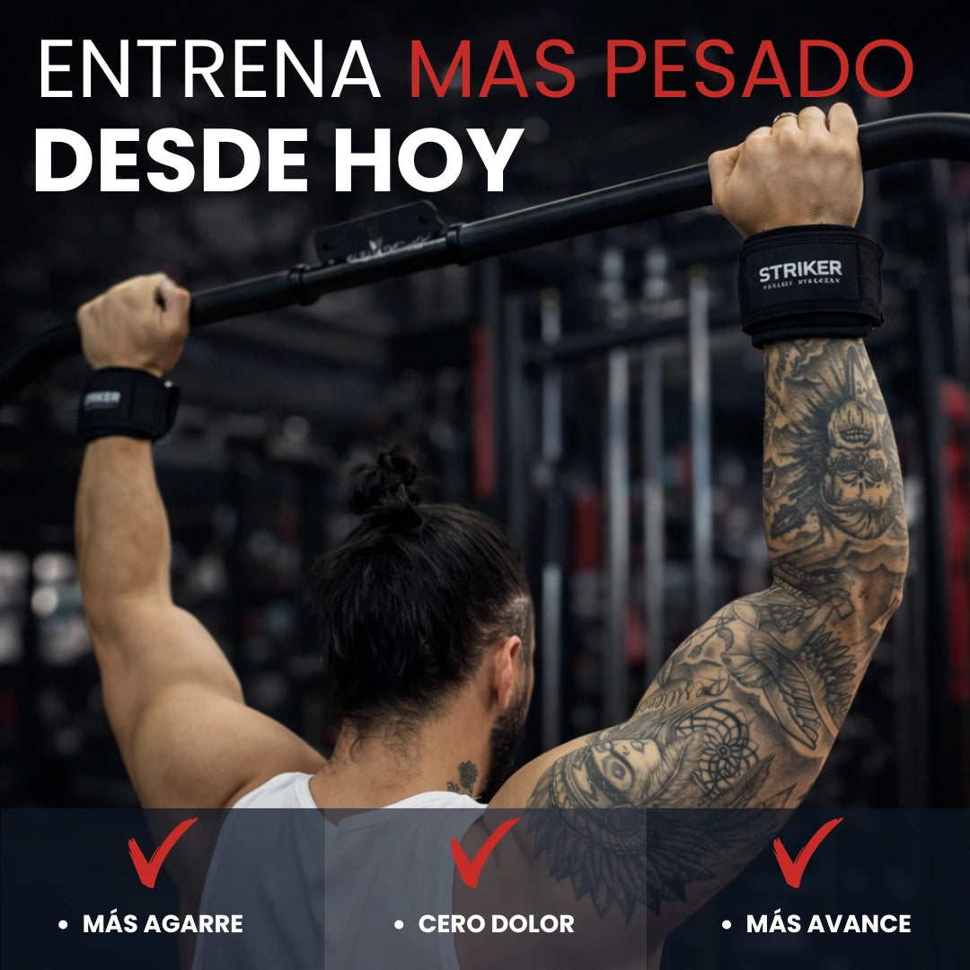 Kit X2 Strap Gancho Pro - STTRIKER – Levanta Más Peso Sin Dolor
