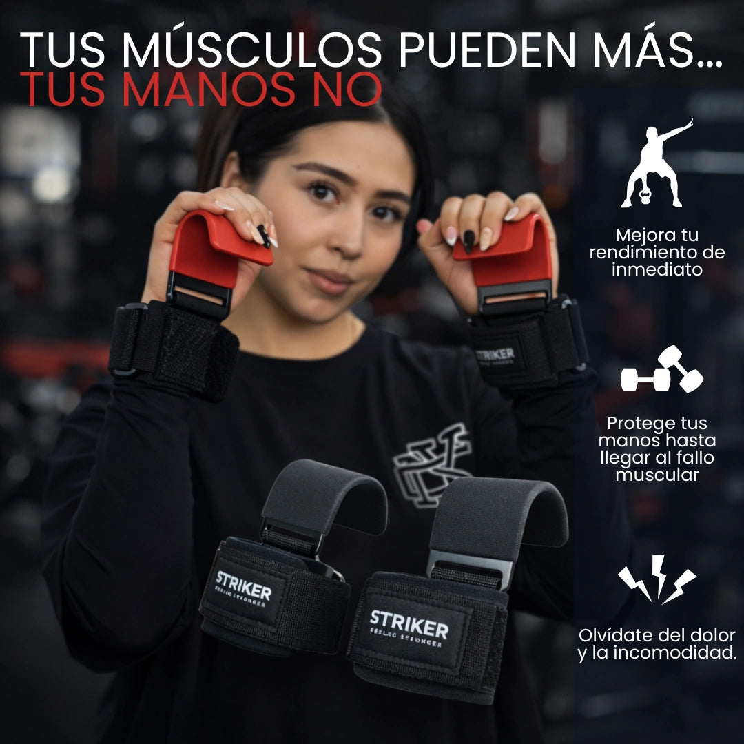 Kit X2 Strap Gancho Pro - STTRIKER – Levanta Más Peso Sin Dolor