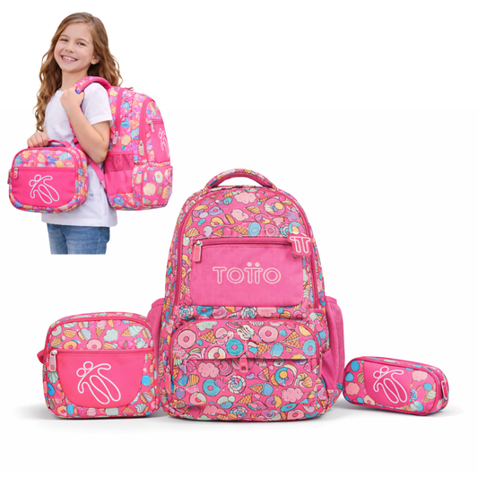 Set Escolar Totto 3 en 1 - Candy Dream