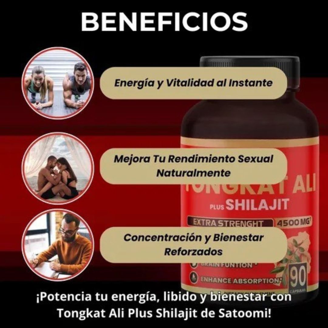 Tongkat Ali Plus Shilajit - Activa Tu Versión ALPHA  Satoomi™