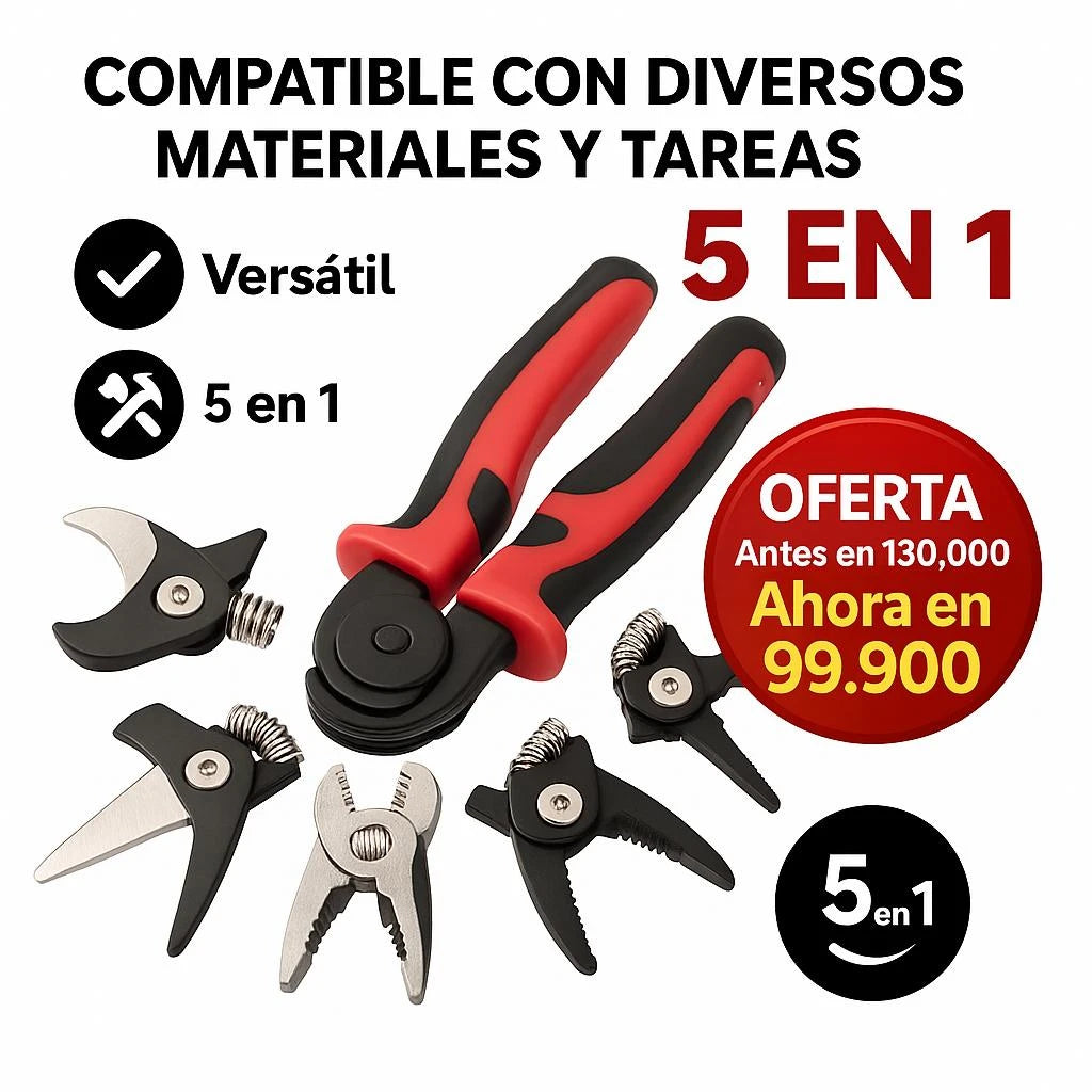 Alicate Multifuncional  Ultrasolver® PRO 5 en 1 – Precisión, fuerza y versatilidad en una sola herramienta